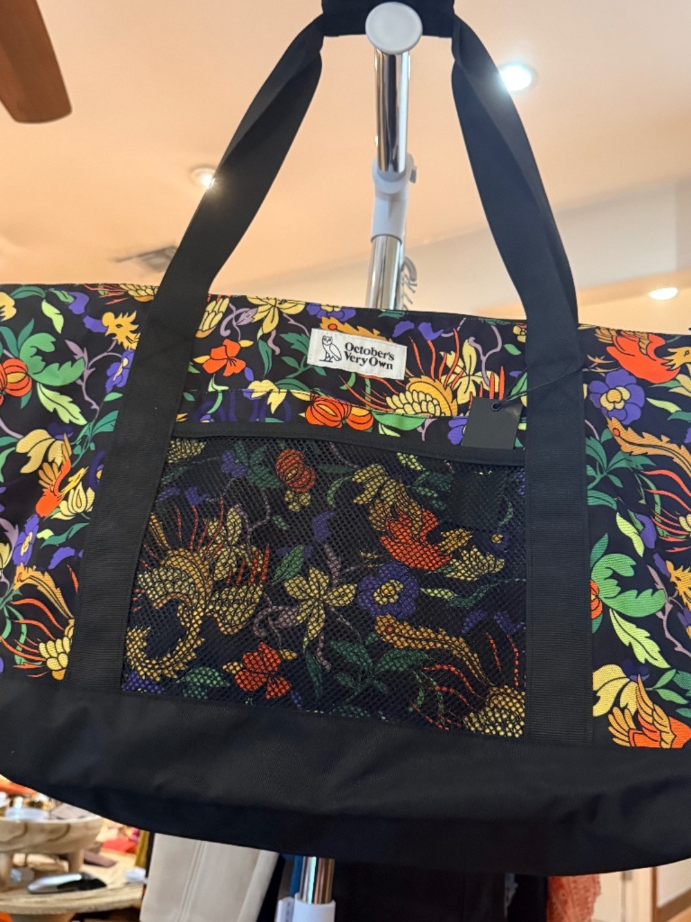 NWT - October's Very Own OVO Floral Bird Tote Bag - Large  Carryall
